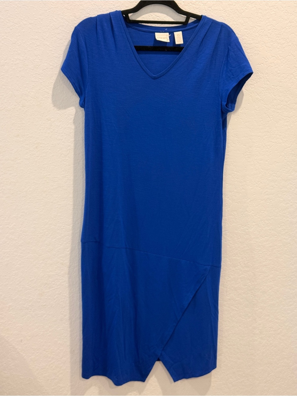 Chico's Electric Blue V-Neck Midi Dress